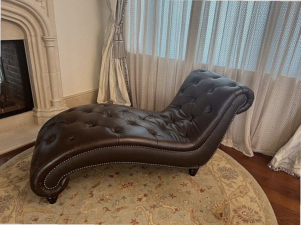 Abbyson Living Milano Chaise Lounger Chair, high quality leather, lightly used